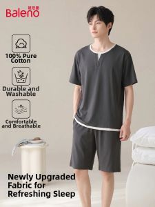 BALENO | Cotton Summer Short Sleeve and Shorts Sleepwear Men Outfit
