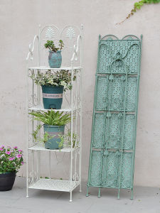 Foldable Iron Art Flower Stand Outdoor Garden Multi-layer Plant Stand Balcony Courtyard Floor-standing Succulent Flower Stand