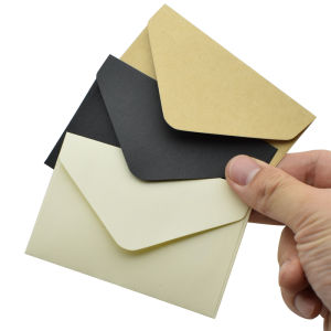 20pcs Small Vintage Classical Blank Paper Envelopes White Black Kraft Mini Window Envelope Write Letters Tools Gift Card Holder