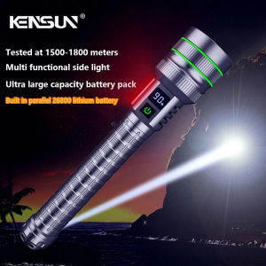 Super Bright Spotlight Long Range LED Flashlight With 26800 Parallel Battery Rechargeable Lamp Tactical Torch Waterproof Lantern