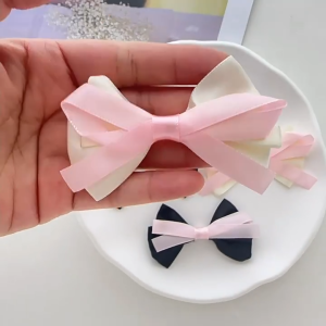 Jepitan Hairpin Pita Bow Korea Fashion Aksesoris Jepit Rambut untuk Wanita HS JPT46