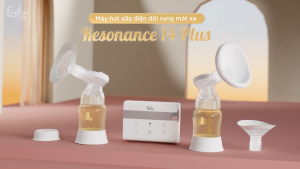 Máy hút sữa điện đôi rung mát xa FATZ BABY Resonance 14 Plus FB1161BT chất liệu bình PPSU cao cấp