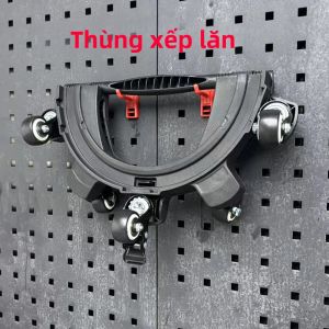 Xe Đẩy Thùng Gấp Đa Năng Có Bánh Xe Phụ Kiện Rửa Xe Dễ Dàng Tay Cầm Kiểu Lòng Bàn Tay Để Đựng Dụng Cụ Vệ Sinh