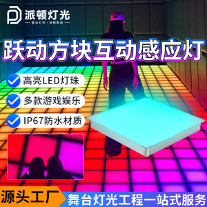 Paiton LED Dancing Glowing Square Tile Outdoor Game Equipment Jumping Light up Tile Lamp Stage Lighting Accessories
