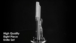 RRYY-ชุดมีดสแตนเลส 8 ชิ้น พร้อมแท่นเสียบมีด 1 ชิ้น Knife set 7 pcs with acrylic stander 1 pc