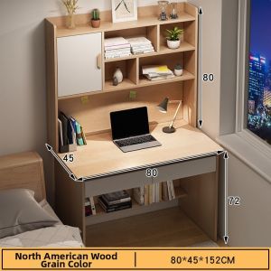 Modern Simple Style Student Home Desk with Bookcase