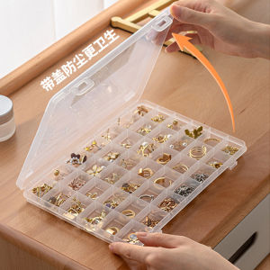 Large Capacity Plastic Jewelry Storage Box Transparent Ring Necklace Hairpin Earring Clip-On Earrings Organizer