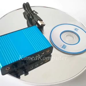 Kebidumei Sound Card External 5.1 Surround USB for Laptop/PC - CM6206