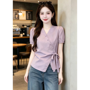 Shalldoer | Stylish Versatile V-Neck Short Sleeve Shirt
