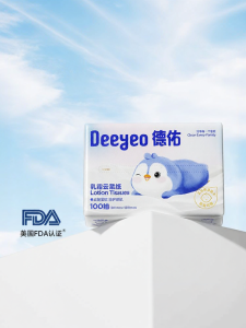 DEYOU | Khăn Giấy Mặt Em Bé Lotion Soft 100 Tờ x 3 Gói