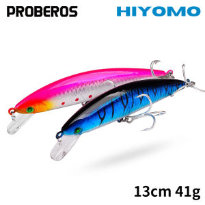 PROBEROS 1pcs Big Strike Diamond Minnow Sinking Lure 13cm 41g Big Trolling Bass Bait with BKB Hook Swimbait Artificial Wobblers Fishing Tackle DW1064