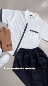 Setelan KEMKO Alaric Set Kemeja Koko Celana Anak Bayi Almuharik 3 Bulan sampai 6 Tahun by Cutekids