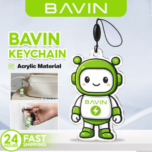 BAVIN Acrylic Transparent Robot Design Pendant Keychain Cute Accessory for Phone Bag & Key Holder
