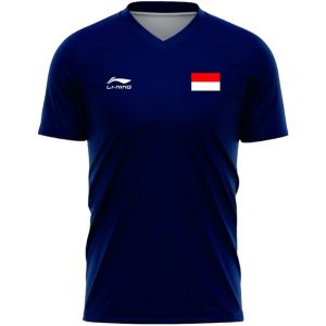 Baju Badminton Jersey Badminton Kaos Bulutangkis Atasan Bulu Tangkis LN Bendera