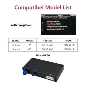 Wireless CarPlay And Android Auto for Audi A1 Q3 (2012-2018) 2G/3G MMI HN+ RMC AirPlay MirrorLink Box Car Kit