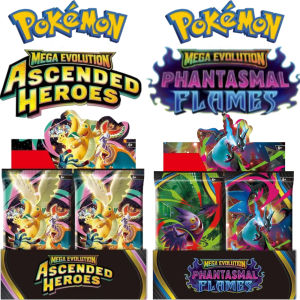 Bandai | Pokemon 360 pcs Card MEGA EVOLUTION Phantasmal Flames Game Cartoon Booster Battle Transaction Card Collection Card Gift Toy