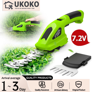 7.2V Electric Cordless Hedge Trimmer 2 in 1 Home Portable Small Electric Lawn Mower Rechargeable Grass Trimmer Grass Shear Small Cordless Garden Shear Garden Tools Electric Shrub Trimmer Garden Tools