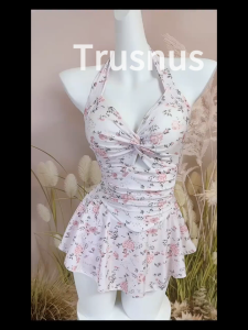 Trusnus One piece Swimwear INS Swimsuit Conservative Beach Dress for women