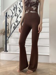 กางเกงโยคะทรงหลวมเอวสูง Yeungsukhan กางเกงขายาวทรงหลวมสำหรับใส่ออกกำลังกายกลางแจ้ง กางเกงขายาวทรงหลวมแบบสวมสบาย