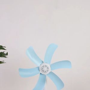Portable Mini 6 Blades Leaf Adjustable Energy Saving Clip Fan Silent Wall Mounted With Blade Plastic Bedside Strong Wind