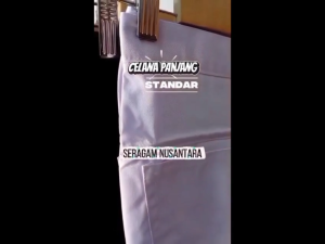 Seragam Nusantara - Celana panjang SMA SMK Model Standar Drill celana kerja umum formal warna Abu-Abu Coklat Hitam Putih