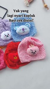 Kupluk Bayi Perempuan 0-6 Bulan Lucu Newborn