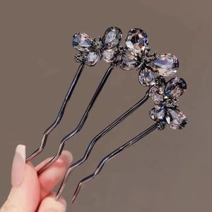 New Chinese Style Pearl Hairpin U-Shaped Comb Hair Clip Elegant Hairdressing Tool Hair Comb Alloy Plated Silver Gold