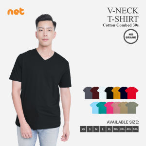 VNECK KAOS POLOS COTTON COMBED 30S V-NECK LENGAN PENDEK KERAH V NECK