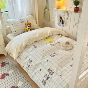 JoynCleon | Bộ Đồ Chăn Drap Gối 4 Món Bằng Cotton Cấp Học Sinh & Trẻ Sơ Sinh