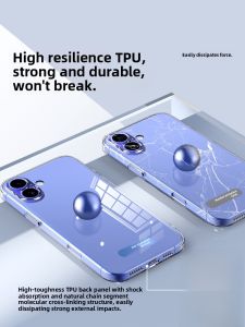 Ultra-Thin Silicone Phone Case for  16 pro Max Full Cover Transparent Anti-Fall Mens Model Compatible with IP16 Series