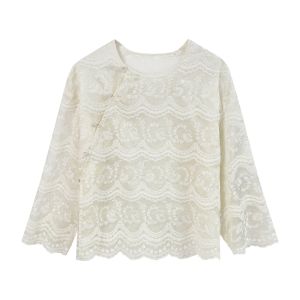 JK&JS | Tencel Fluffy Embroidery Chinese-Style Shirt Jacket Button