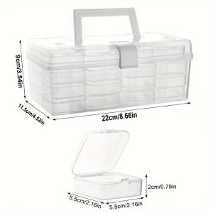 Plastic storage box multifunctional DIY organizer for handicrafts beads jewelry and nail products portable sorting box