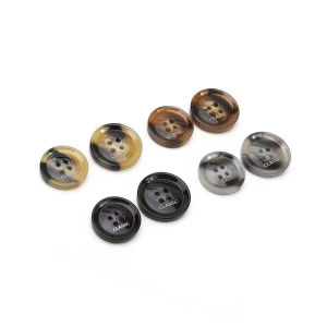 High-End Resin Patterned Button for Womens Windbreaker Mens Suit Coat Letter Embroidery Fashionable Home Sewing Accessory