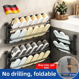 NAIFUNA | Wall-Mounted Multifunction Foldable Shoe Shelf