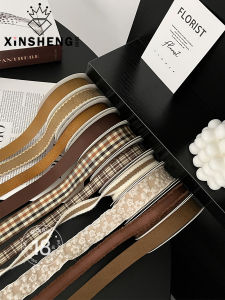 XinSheng Silk Ribbon Flower Art Decorative Bow DIY Satin Ribbon Bouquet Gift Wrapping Ribbon Series Beauty of Maillard