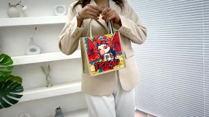 Beg tangan tenunan kapasiti besar musim panas dan musim luruh fesyen beg beli-belah serba boleh gaya Korea untuk pelajar