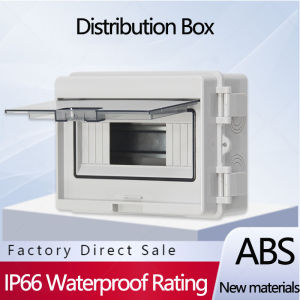 HT Series 5/8/12/15/18/24 Ways IP65 Waterproof Electrical Distribution Box Circuit Breaker PC ABS Plastic MCB Power Junction Box