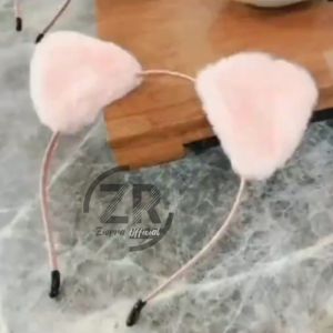 Bando Korea Perempuan Dewasa Aksen Kuping Kucing Bahan Kain Bulu Fashion korea Aksesoris AK160