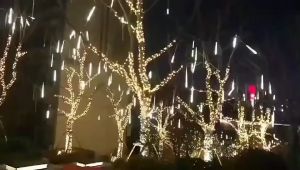 8pcs Tubes Meteor LED Light strip Falling Rain Droop Fairy Lights Waterproof for Party Christmas Decoration lights