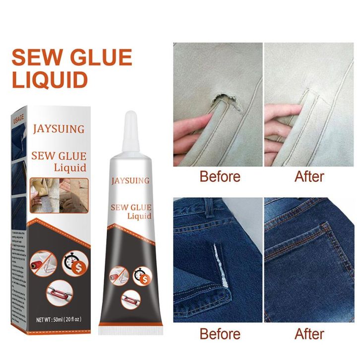Lem Kain Jahit Lem Patch Bordir Ukuran 50 ml Lem Kain Baju Lem Bordir Lem Serbaguna Lem Fabric Denim Jeans Jins Jin Celana Jaket Baju Lem Perekat Kain Kulit Sew Glue