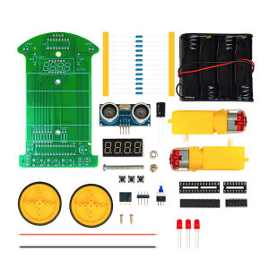 diymore | DC 5V Ultrasonic Ranging Obstacle Avoidance Car Microcontroller Intelligent Car Programming DIY Welding Kit