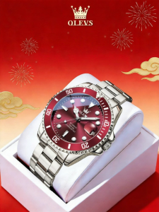 OLEVS | Red Gift Automatic Mechanical Watch for Men