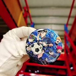 Bandai | Blue Lock Badge Acrylic Charm Anime Merchandise Seiichi Isagi Yoichi Bachira Renji Kunigami Fan Art Collection Otaku Gifts