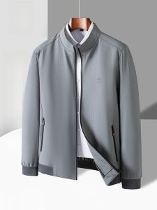 ROMON | Lormen Mens Administrative Casual Jacket Windproof Stand Collar Business Style Autumn Spring New Fashion Workwear Coat