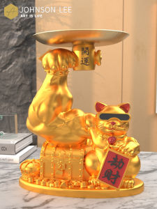 Creative Wealth Cat Muscle Arm Tray Storage Shop Opening Gift Decoration Front Desk Decorations Attractive Cat Accessories