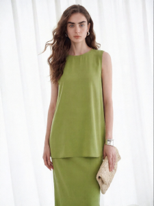 Summer Stylish Fake Two-Piece Acetate Dress