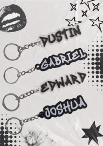Personalized name bag tumbler keychain 3D printed