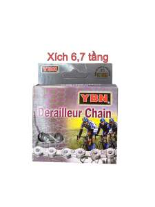 YBN S20 Xích Xe Đạp 5-6-7 Tốc Độ 114L mẫu khoá chốt dùng cho xe đạp thể thao có số líp phía sau 567 speed.