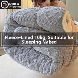 Double-Sided Fleece Wool Blanket for Winter Use