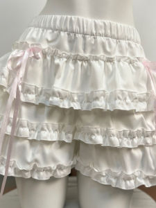 Ballet Style High Waist Puffy Half Skirt Womens Summer Cake Short Skirt Sweet Country Style Breathable Skin-Friendly Knitted Polyester